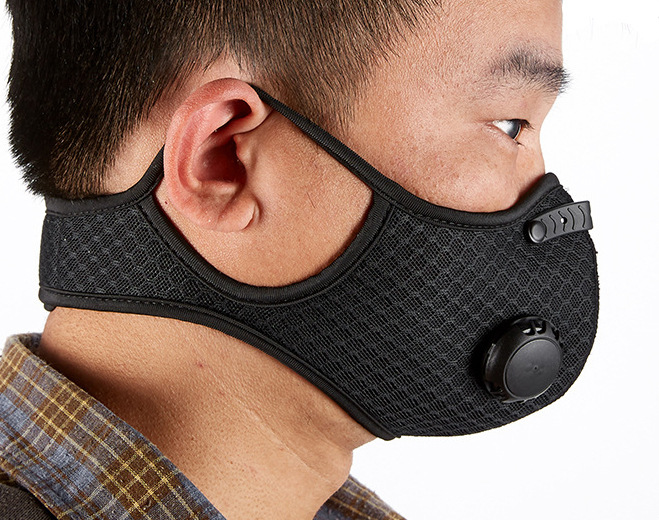 Máscara de montar motocicleta a prueba de viento a prueba de polvo anti-neblina KN95 elemento de filtro de carbón activado coche eléctrico máscara protectora al aire libre