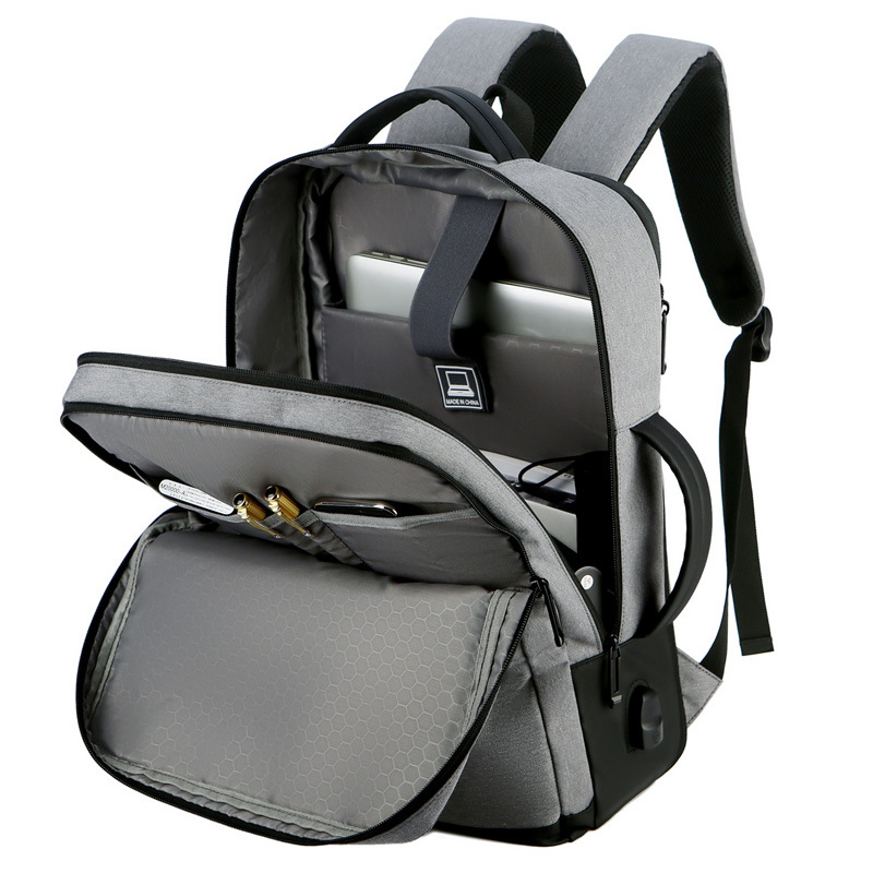 New men's backpack, multifunctional computer business travel bag, minimalist backpack_voghion.com