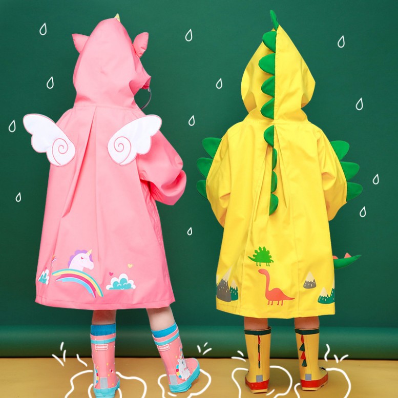 New Lemon Baby One-piece Raincoat Boys And Girls Kindergarten Raincoat Baby Poncho Primary School Raincoat