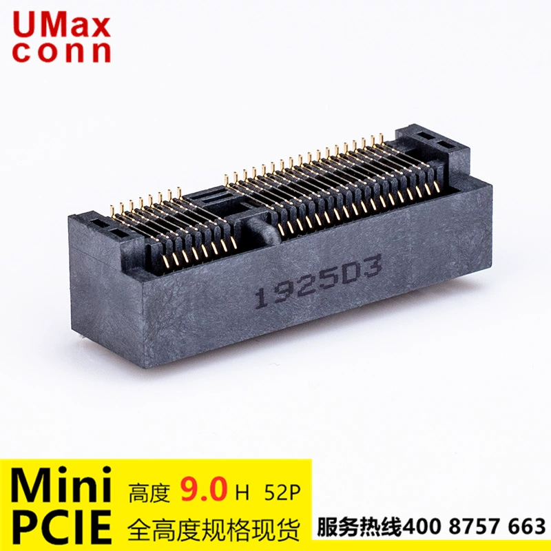 Поставщик Mini-PCI-E52pin разъем 9.0мм высокий слот карты 3G 4G сетевой карты