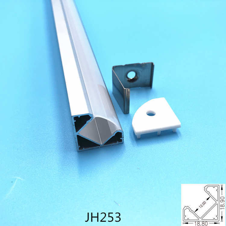 金恒批发LED铝材 LED灯饰铝材 带PC罩铝外壳1919V型