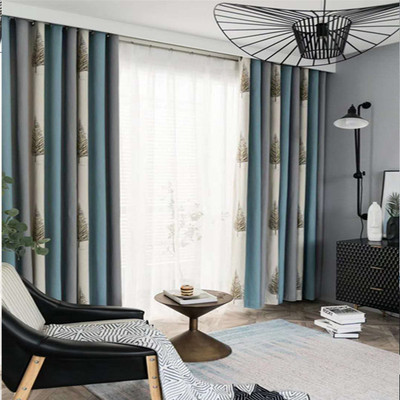 new pattern Oil Painting seamless Mosaic Cotton and hemp shading Curtains balcony a living room bedroom Customizable finished product Curtains