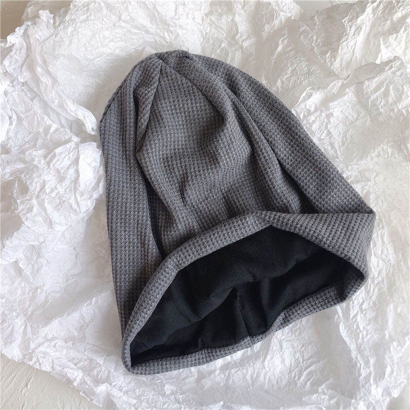 Women's Pleated Skullies And Beanies Solid Colour Versatile Style_voghion.com