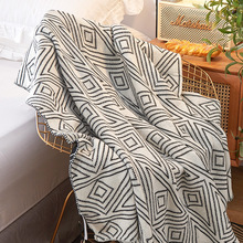北歐ins風灰色針織休閑小毛毯子被子夏季薄款午睡沙發毯單人蓋毯