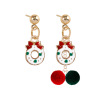 Christmas fashionable universal metal earrings for elderly, European style, Birthday gift