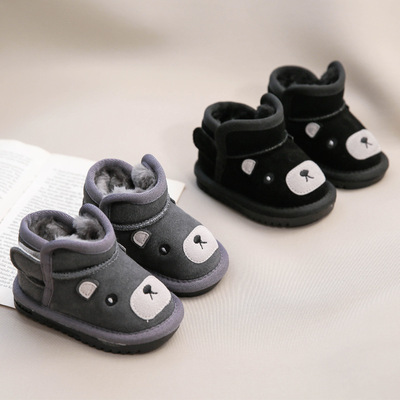 寶寶棉鞋軟底冬季1-2-3歲男高幫學步鞋加絨加厚嬰兒鞋防滑雪地靴