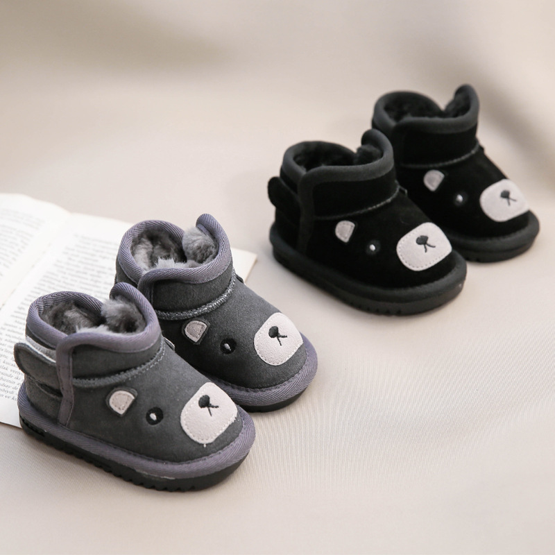 寶寶棉鞋軟底冬季1-2-3歲男高幫學步鞋加絨加厚嬰兒鞋防滑雪地靴
