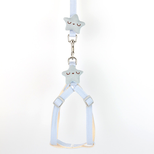 Factory direct selling pet leash, star harness, fresh and cute, small and medium dog leash, wholesale