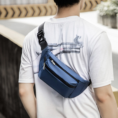 新款腰包男士運動跑步手機包戶外休閑多功能大容量單肩斜挎包胸包