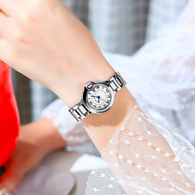 厂家直销抖音蓝针气球手表男女韩版石英手链钢带女士网红直播代发|ms