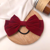 Red hairgrip with bow, hairpin, hairpins, hair accessory, simple and elegant design, Lolita style