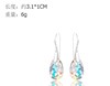 Fashionable crystal, earrings, European style, wish, ebay