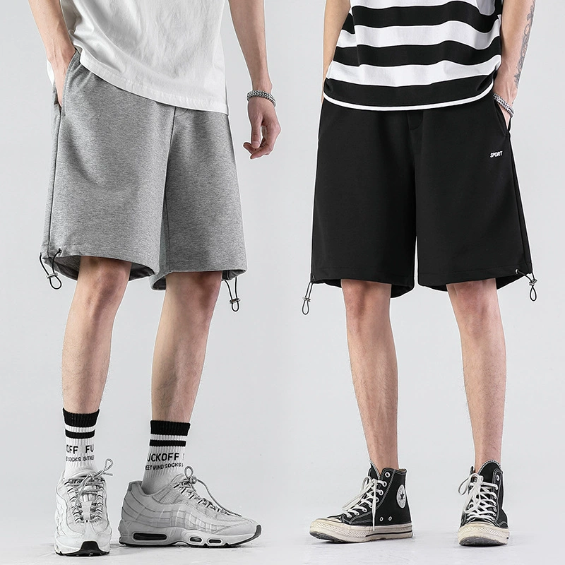 Новое поступление на лето 2020, брюки с пятью точками, мужские тонкие дышащие спортивные брюки с пятью точками, свободные модные брендовые Молодежные шорты для спецодежды