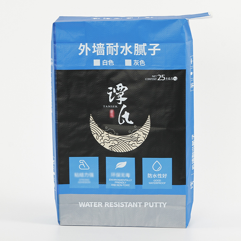 厂家直销彩印装修材料阀口袋覆膜编织包装袋水腻子塑料编织袋