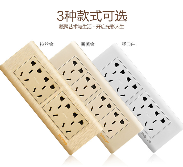 118 Model Wall Switch Outlet Power Strip Home Decor White Plug Switch Panel Module Panel