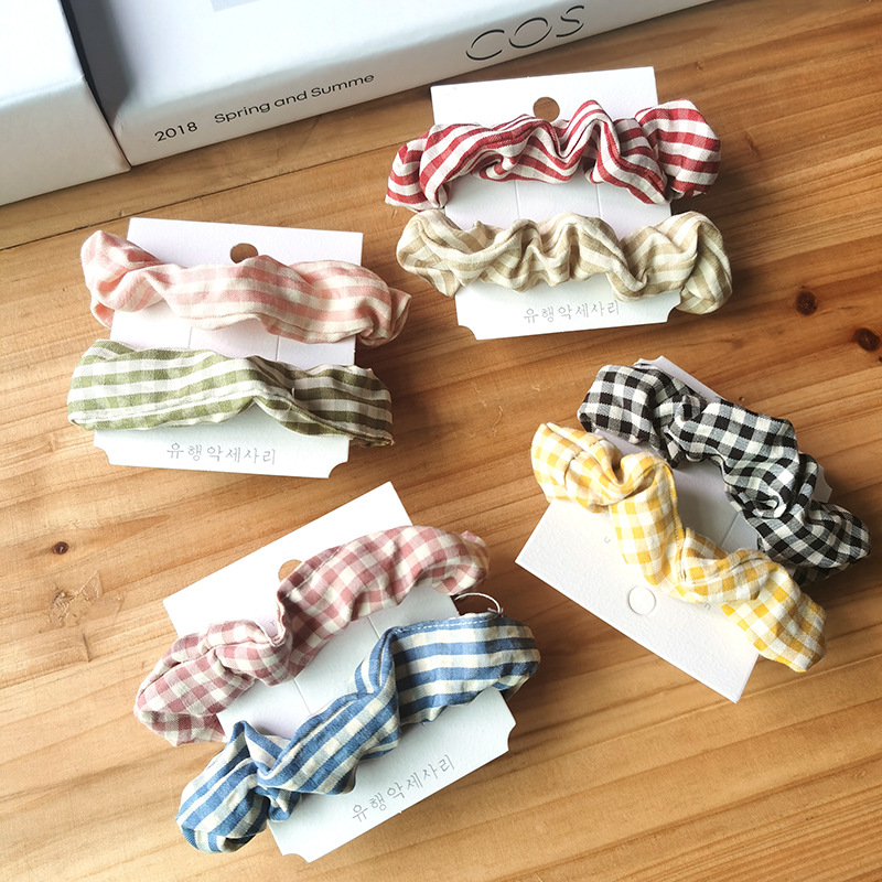 New Fashion Wild Lattice Cheap Scrunchies Wholesale display picture 2