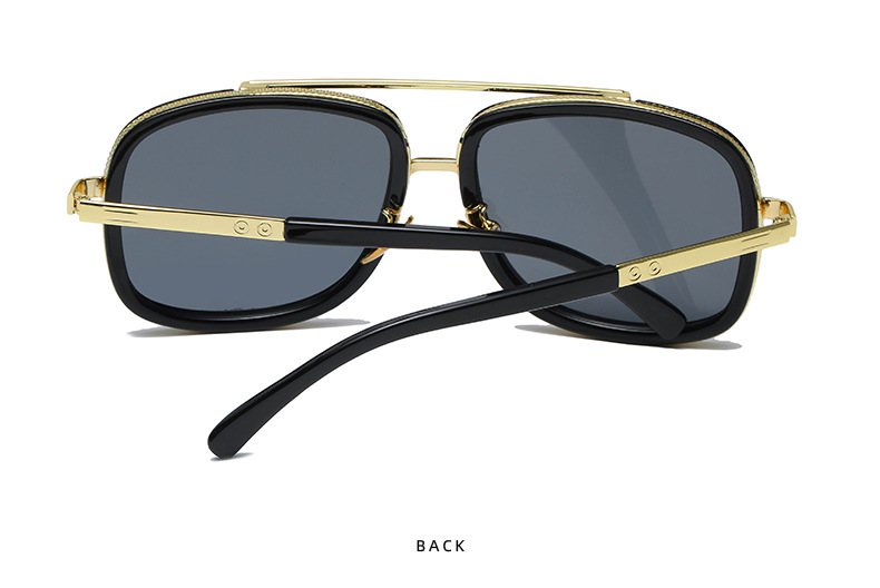 Large Frame Sunglasses For Men Double Beam Trendy Street Style_voghion.com