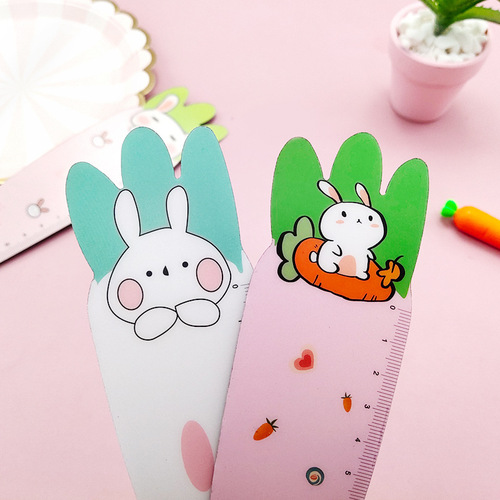 15CM Ruler Cute Carrot Magnetic Soft Ruler Drawing Tool Bookmark Cartoon Scale Creative Student Stationery