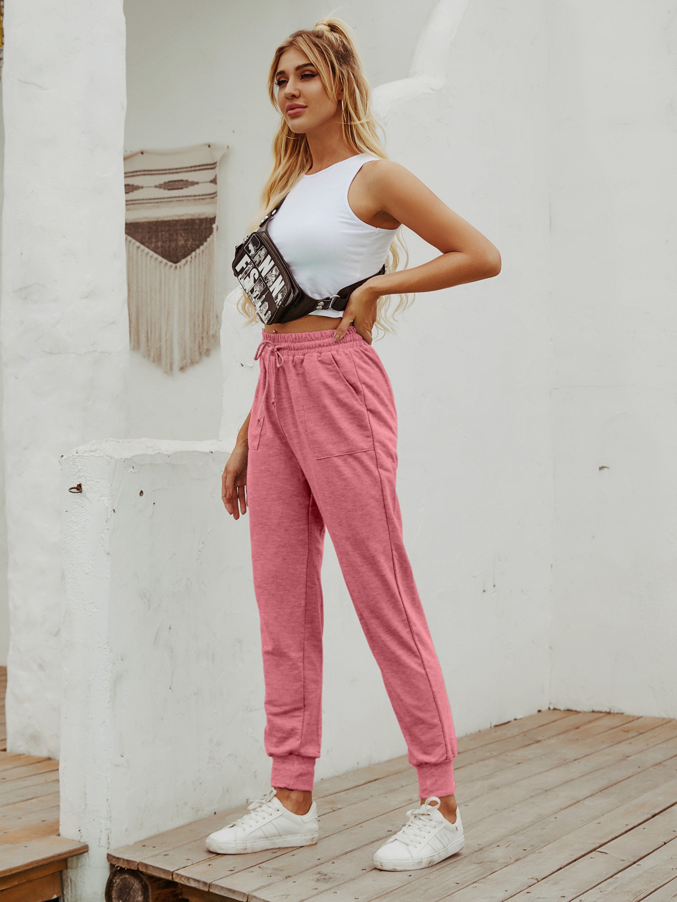 casual high waist sweater trousers NSJM64503