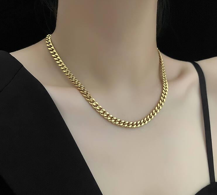 Wholesale Jewelry Thick Chain Titanium Steel Necklace Nihaojewelry display picture 7