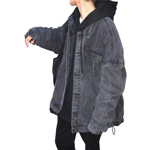 Autumn Men's Denim Jacket Korean Style Trendy Workwear Youth Hong Kong Style Loose BF Top Casual Versatile Outerwear