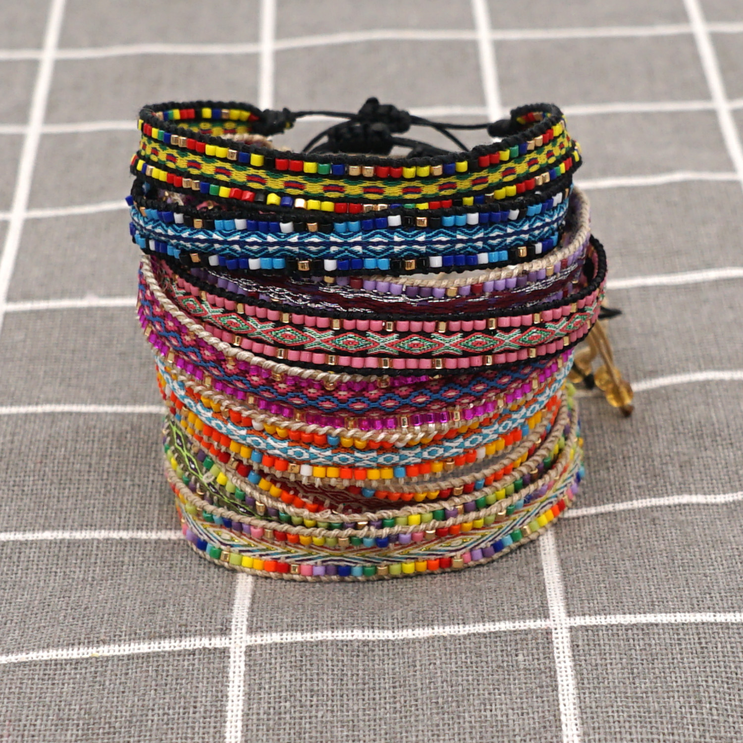 Vente En Gros Bijoux Style Ethnique Couleur Perles Miyuki Bracelet Tissé Nihaojewelry display picture 30