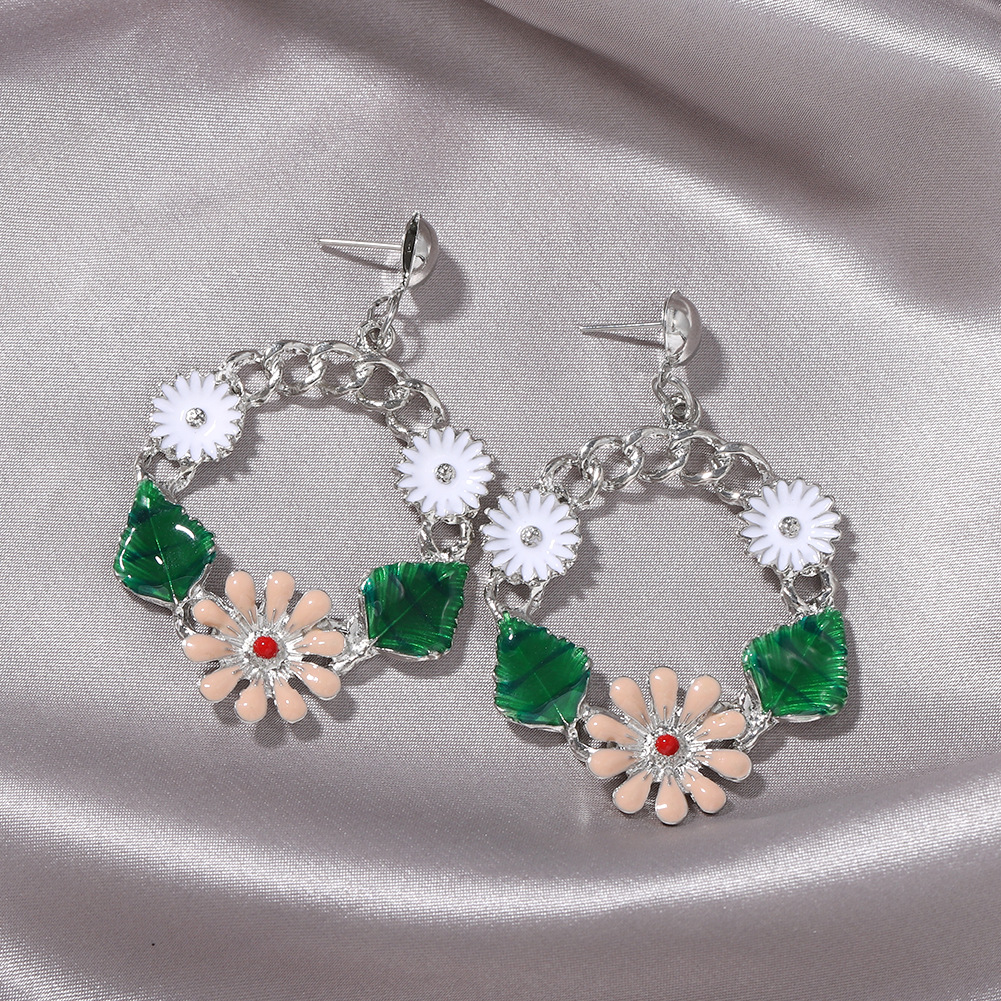 Earrings, Small Fresh Forest, Summer Sweet And Cute Little Daisy Flower Earrings, Cross-border New Products, Hot Wholesale display picture 4