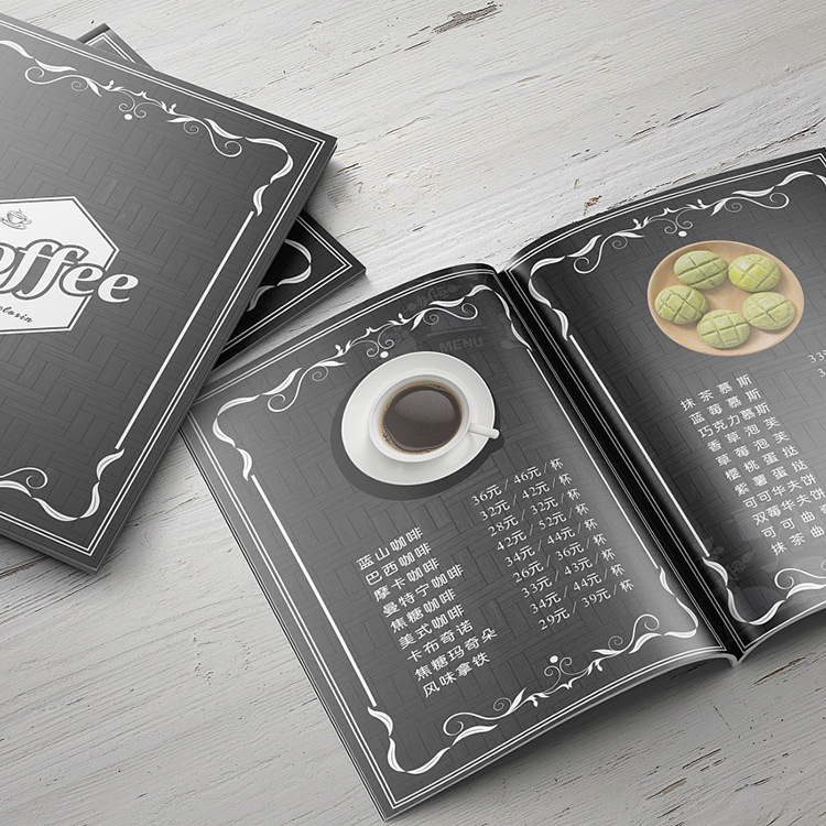 精装菜单印刷饭店目录单菜单定制菜单设计加工菜单制作