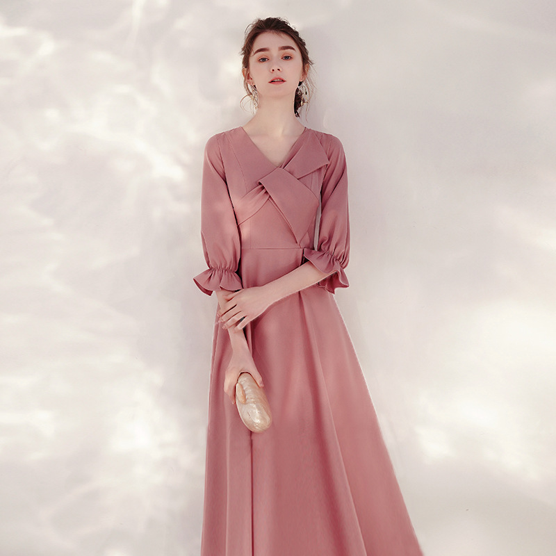 Fuchsia elegant evening dress