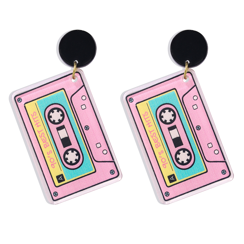 Tape Exaggerated Funny Hip-hop Style Geometric Earrings display picture 4