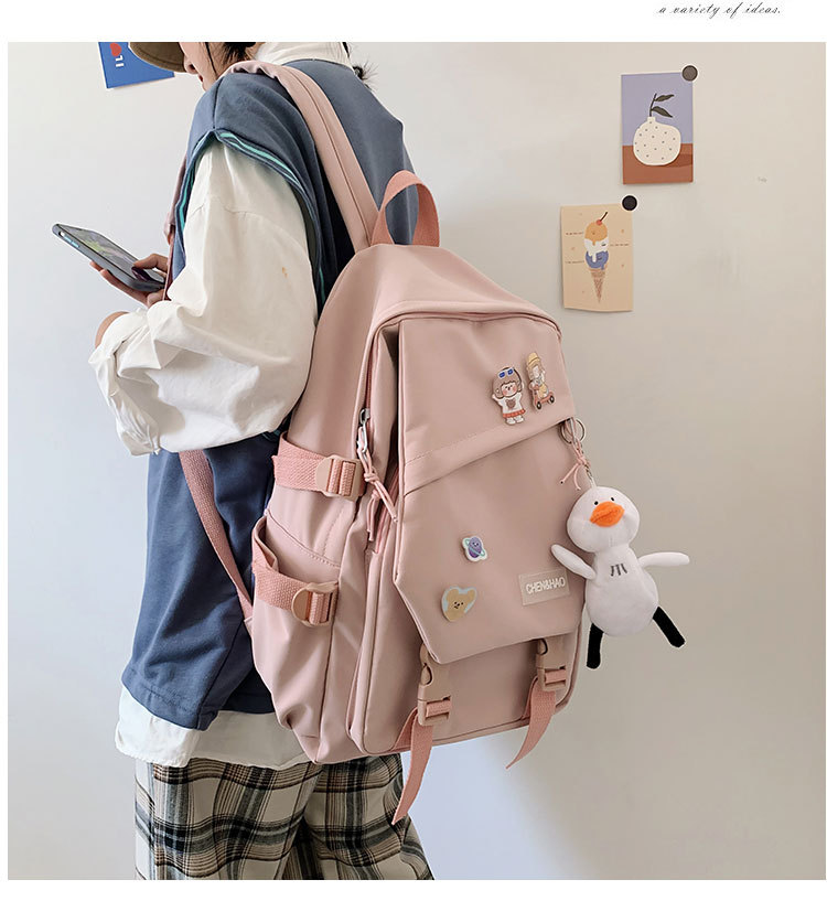 Backpack 2020 New Korean Style High School Junior High School Student Schoolbag Female Large Capacity Couple Travel Backpack Male display picture 37