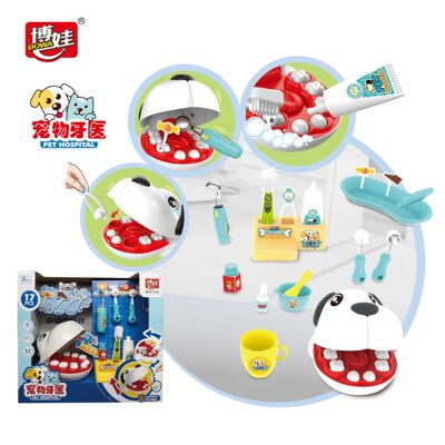 Play house Toys Pets Dentist Toys children Role Playing doctor Pet dog simulation Extraction Fill a tooth Trill