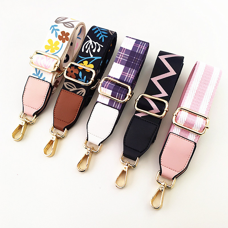 82g Weight Multicolor, White, Blue, Black Color Ethnic Style Color Shoulder Strap Wide Shoulder Strap Adjustable Bag Strap 3