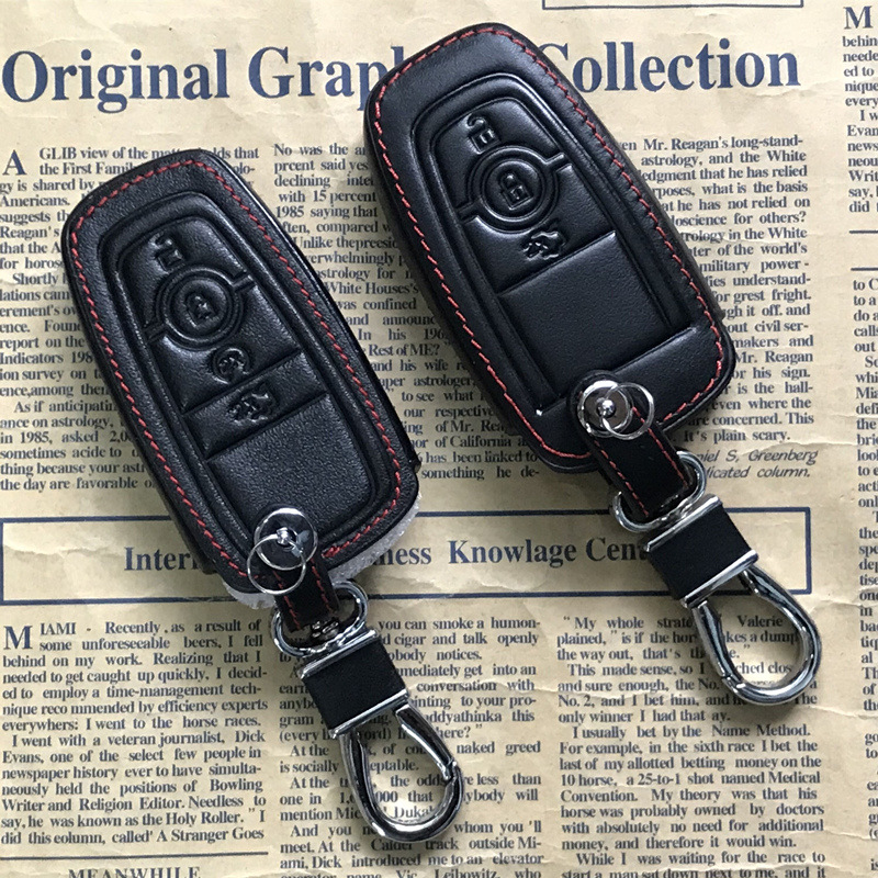 适用福特福克斯锐际撼路者蒙迪欧探险者锐界F150汽车真皮钥匙包套|ms