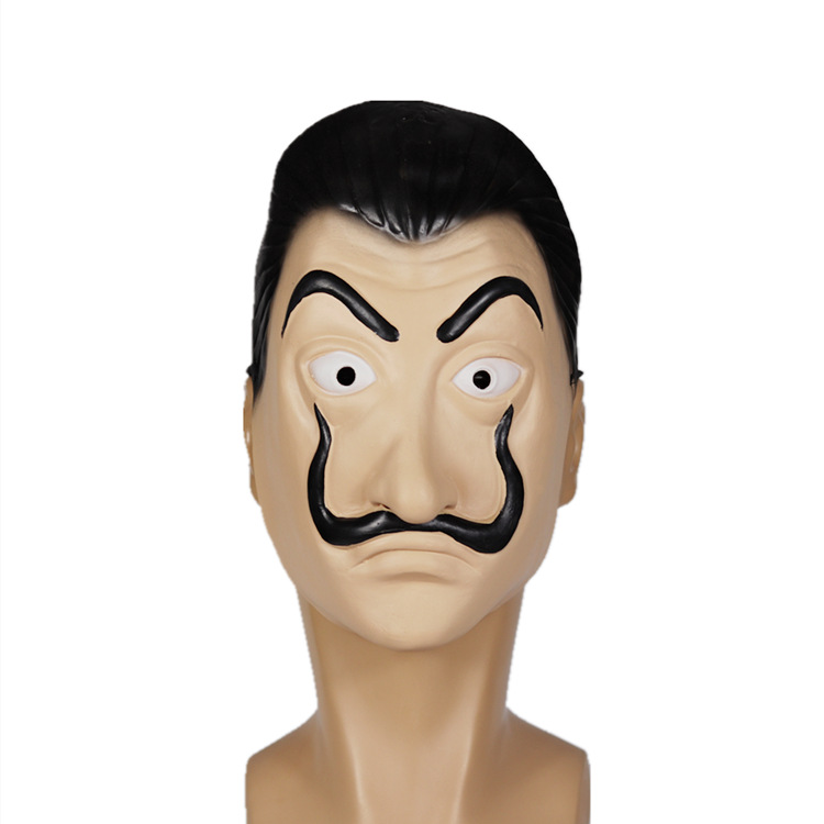 Dali látex máscara suave tarjeta casa Salvador Dali Halloween rendimiento apoyos fábrica suministro directo