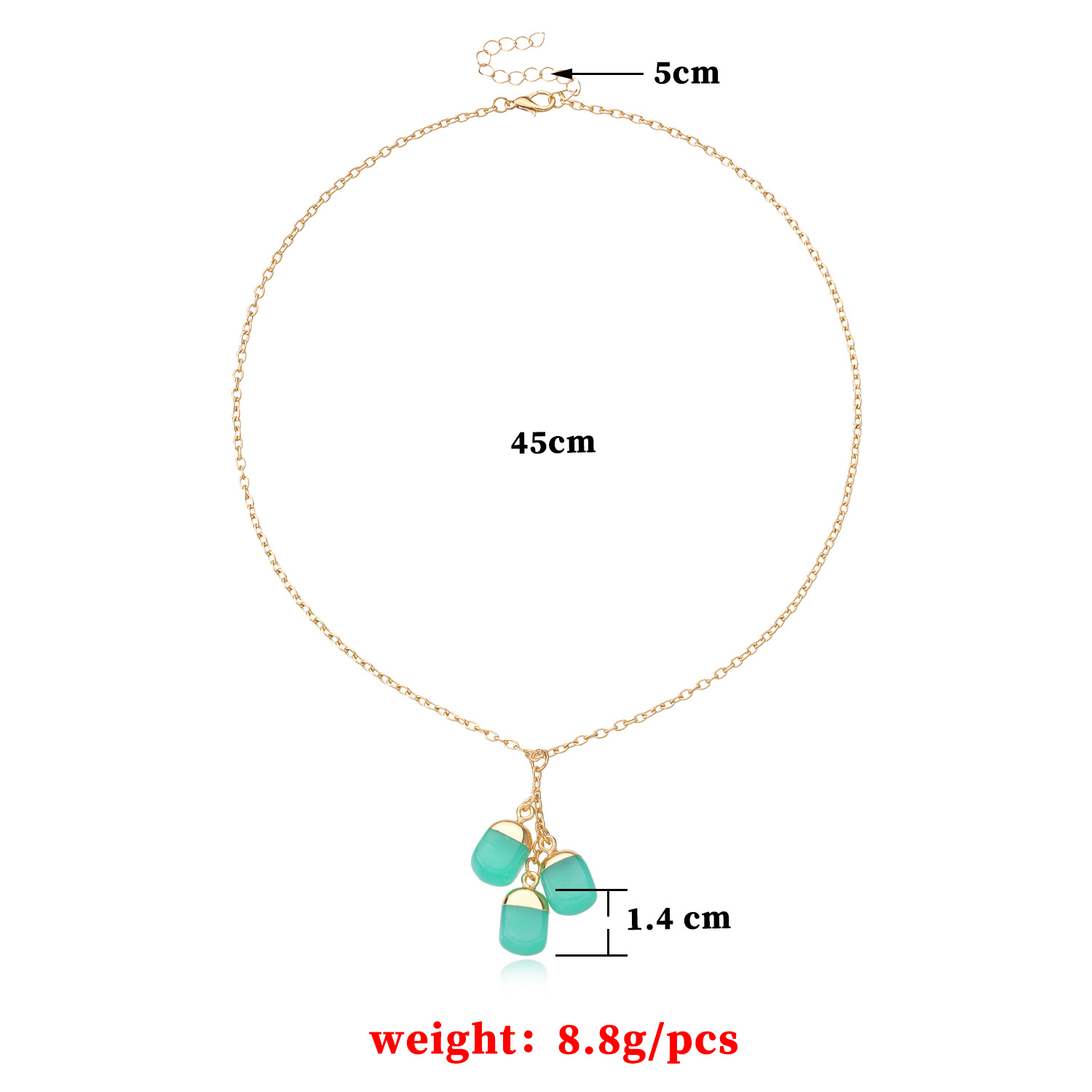 Wholesale Jewelry Lady Colorful Artificial Crystal Alloy Pendant Necklace display picture 4