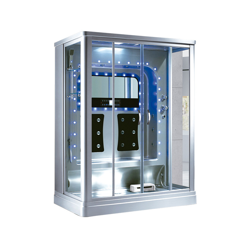 Sala de vapor de doble persona con lavabo inferior acrílico 1600*1000mm toda la sala de ducha interior hogar