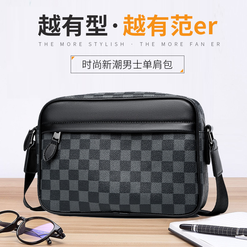 New men's bag shoulder diagonal bag fash...