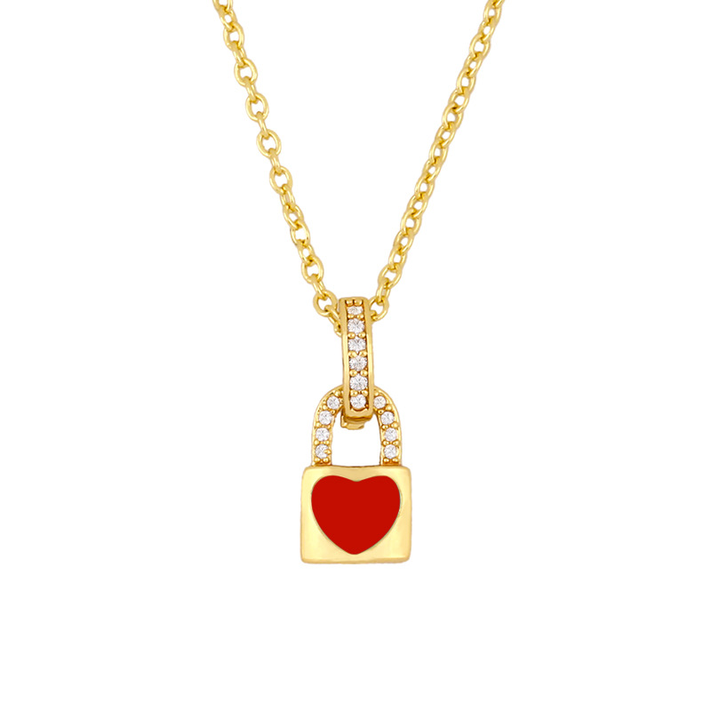 New Fashion Lock Love Pendant Couple Necklace Wholesale display picture 5