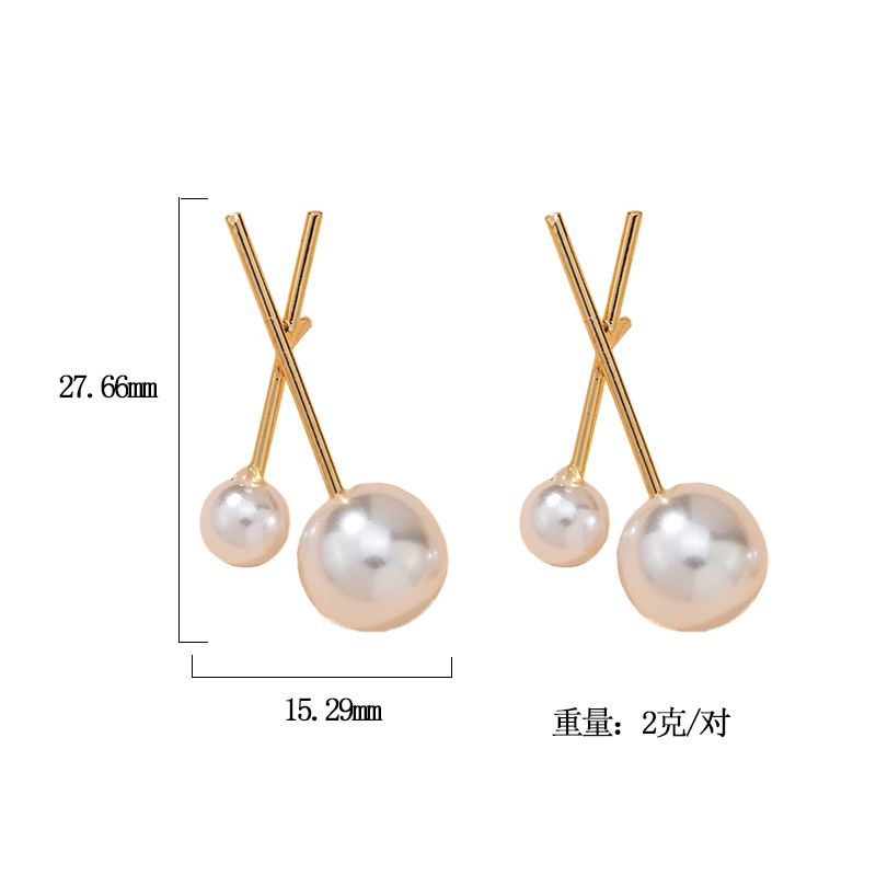 S925 Silver Pearl Earrings display picture 5