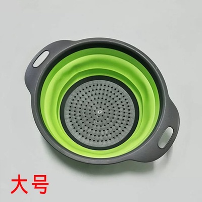 又遇大厨厂家直销折叠滤水篮圆形可伸缩篮子现货批发|ms