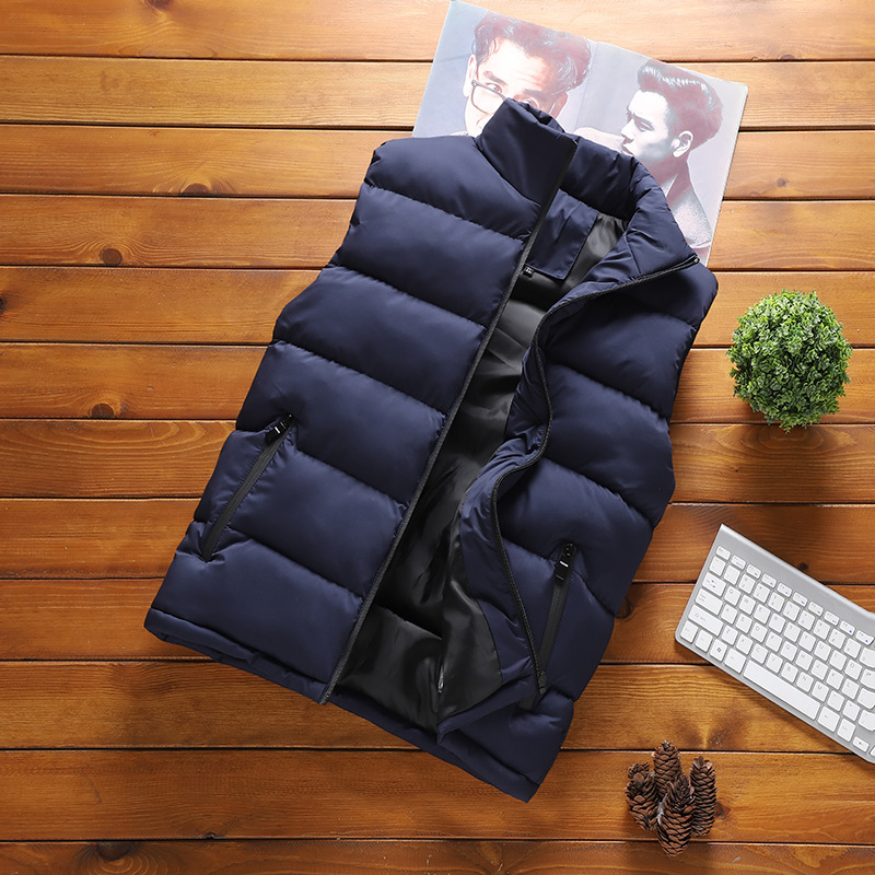 2022 autumn and winter New Large size cotton vest men's season Korean fashion slim handsome youth waistcoat warm coat