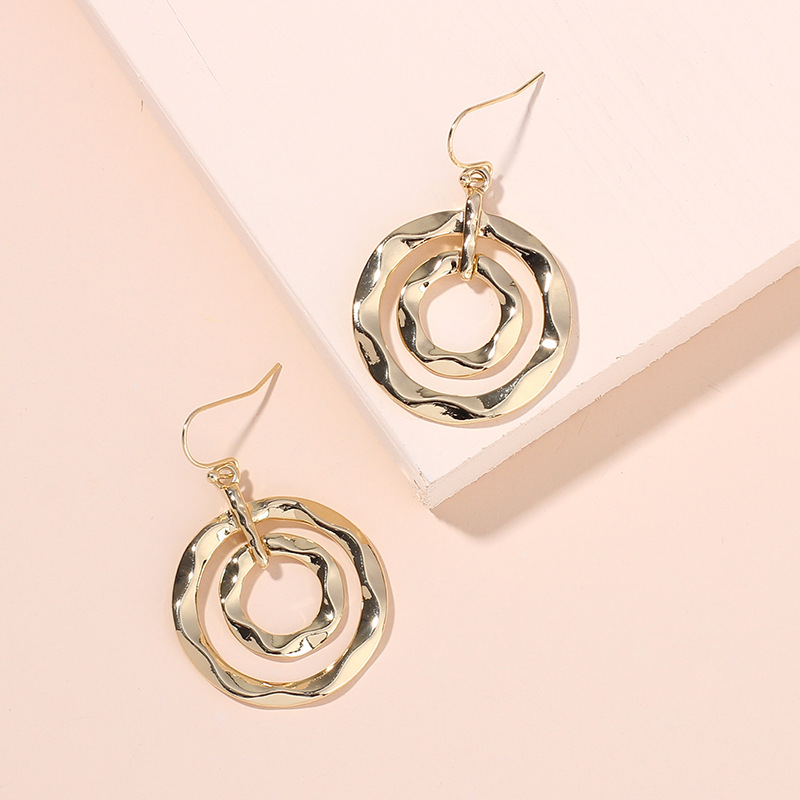 Fashion Earrings Hot Style Geometric Circle Earrings For Women Street Fashion Alloy Ear Accessories Nihaojewelry display picture 5