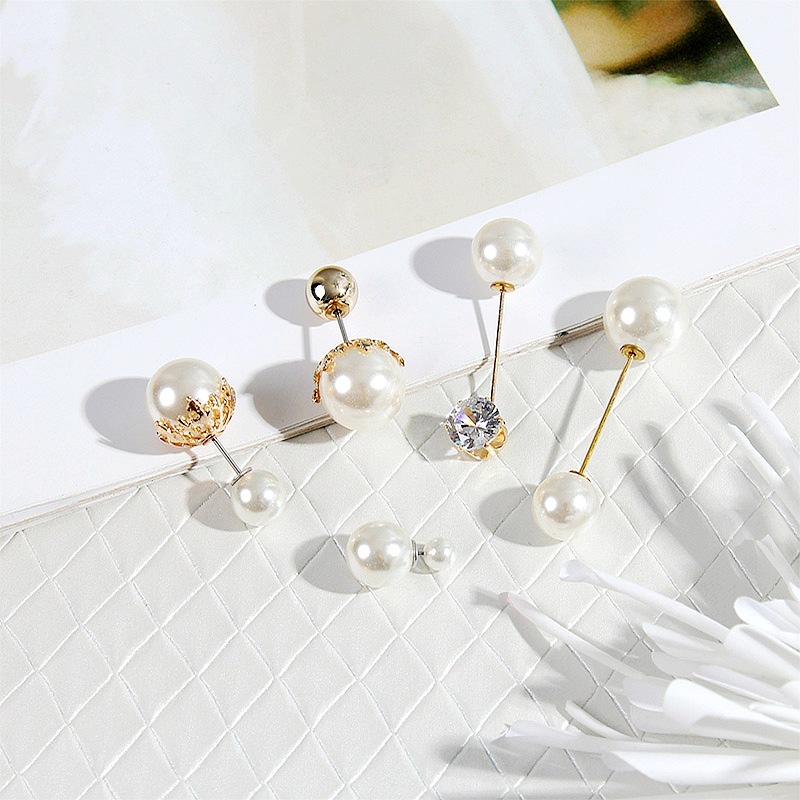 Fashion New Quality Zircon Double Head Pearl Brooch Wholesale display picture 23