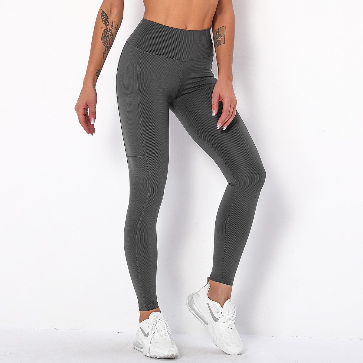 pantalones de yoga con bolsillo a rayas NSNS12752