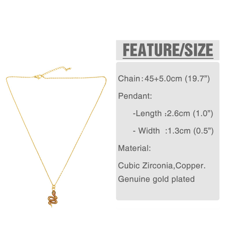 New Fashion Sexy Snake Pendant Short Chain Wild Clavicle Chain Love Necklace Wholesale display picture 2