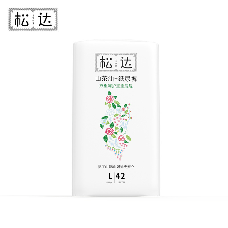 松达婴儿纸尿裤L42 山茶油夏季超薄干爽透气宝宝尿不湿男女尿布湿
