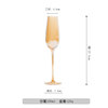 Wineglass, glossy crystal, golden cup
