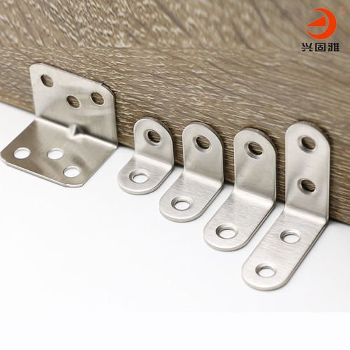 Thickened stainless steel right-angle corner bracket L-shaped bracket fixing sheet kitchen cabinet wardrobe fixing connecting part corner bracket wholesale