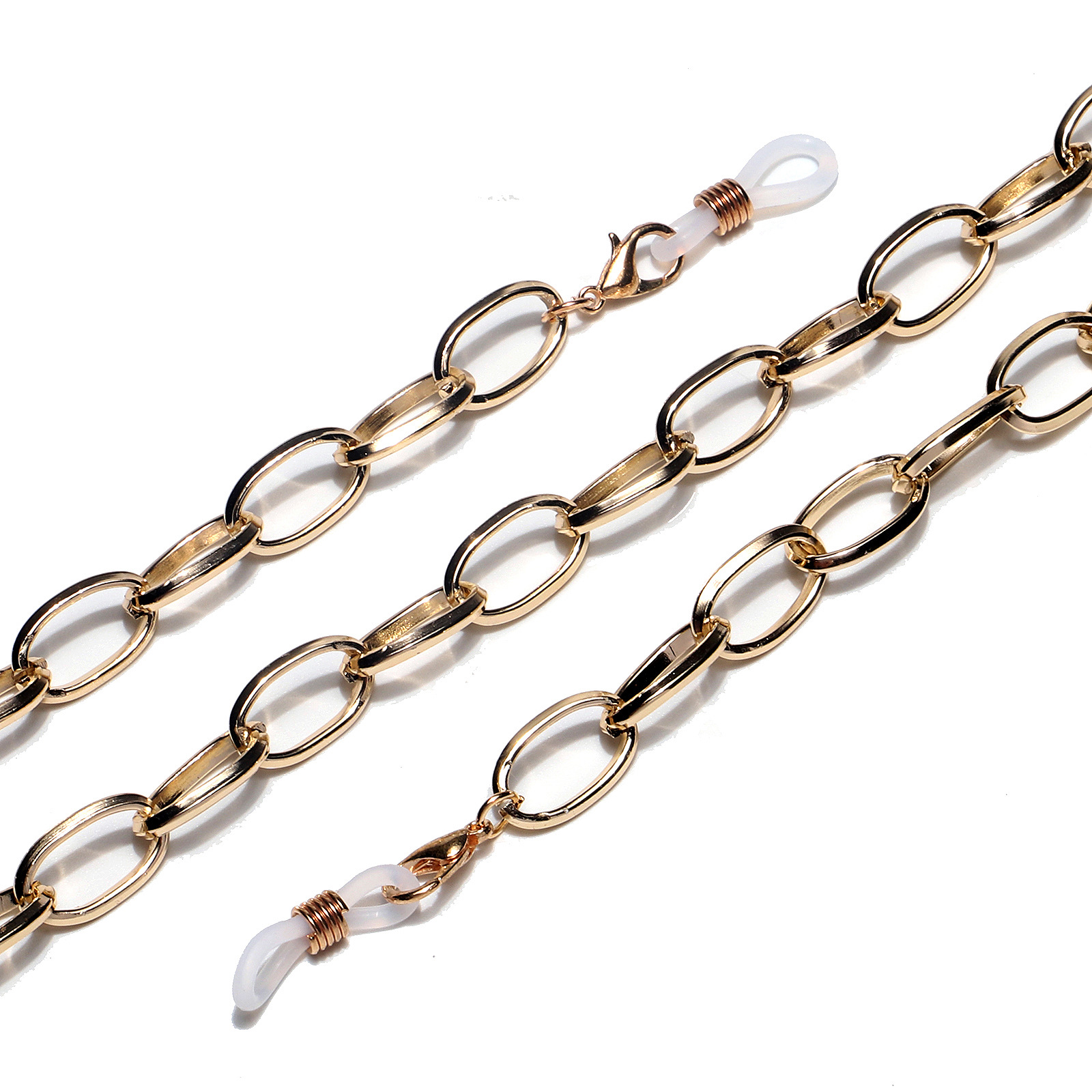 25g Weight Metal Material Gold Color Fashionable And Simple Color Retention Gold Thick Aluminum Chain Glasses Rope Metal Glasses Chain Wholesale Nihaojewelry 1